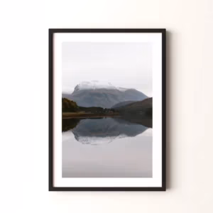 Baltic Ben - Black Frame NEW Ben Nevis Reflection - Scottish Highlands Giclée Print