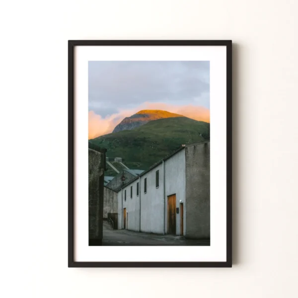 ben-nevis-distillery-black-frame Ben Nevis Distillery - Scottish Highlands Giclée Print