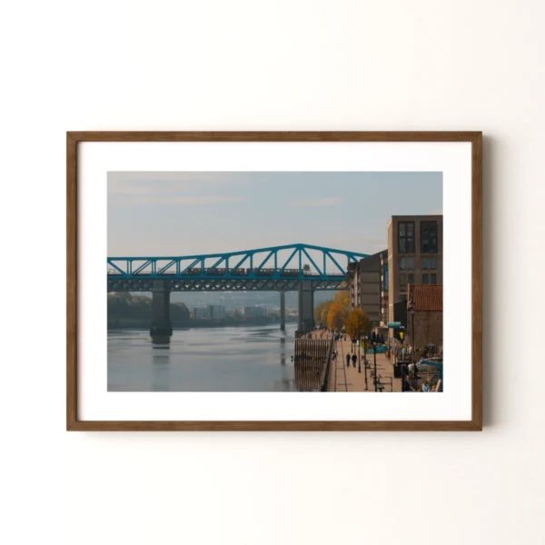 between-bridges-dark-brown-frame Between Bridges - Newcastle Giclée Photography Print