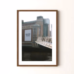 flour-and-steel-dark-brown-frame Millennium Bridge Giclée Photography Prints - Newcastle